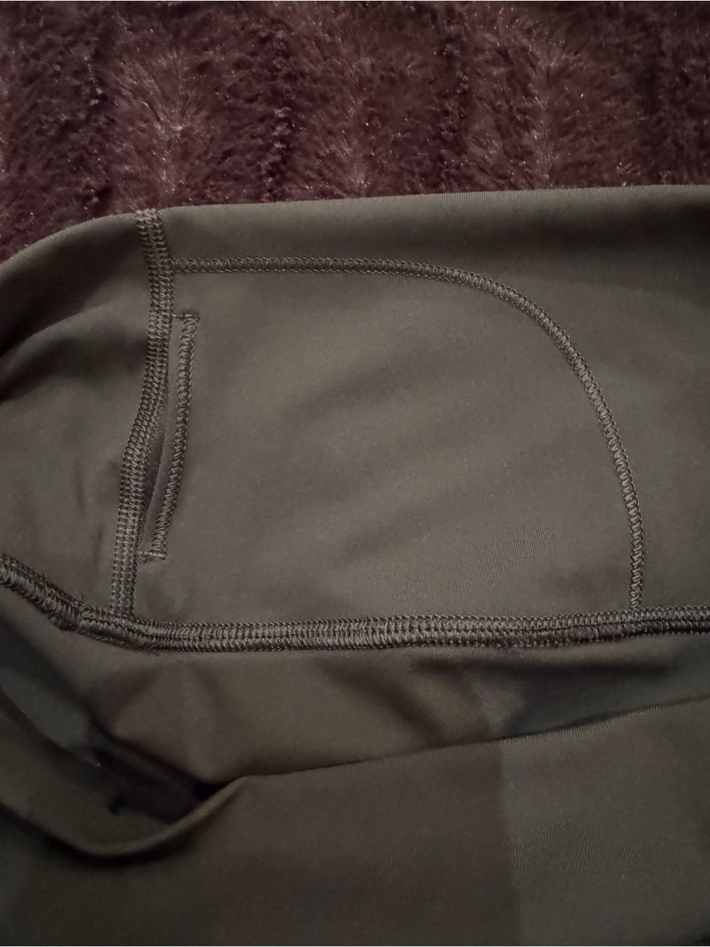 EUC lululemon athletica Olive Green High-Waist Cropped Leggings Size 8 - Picture 5 of 6